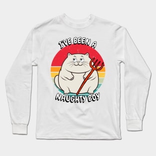 Cute fat Cat is a naughty boy Long Sleeve T-Shirt